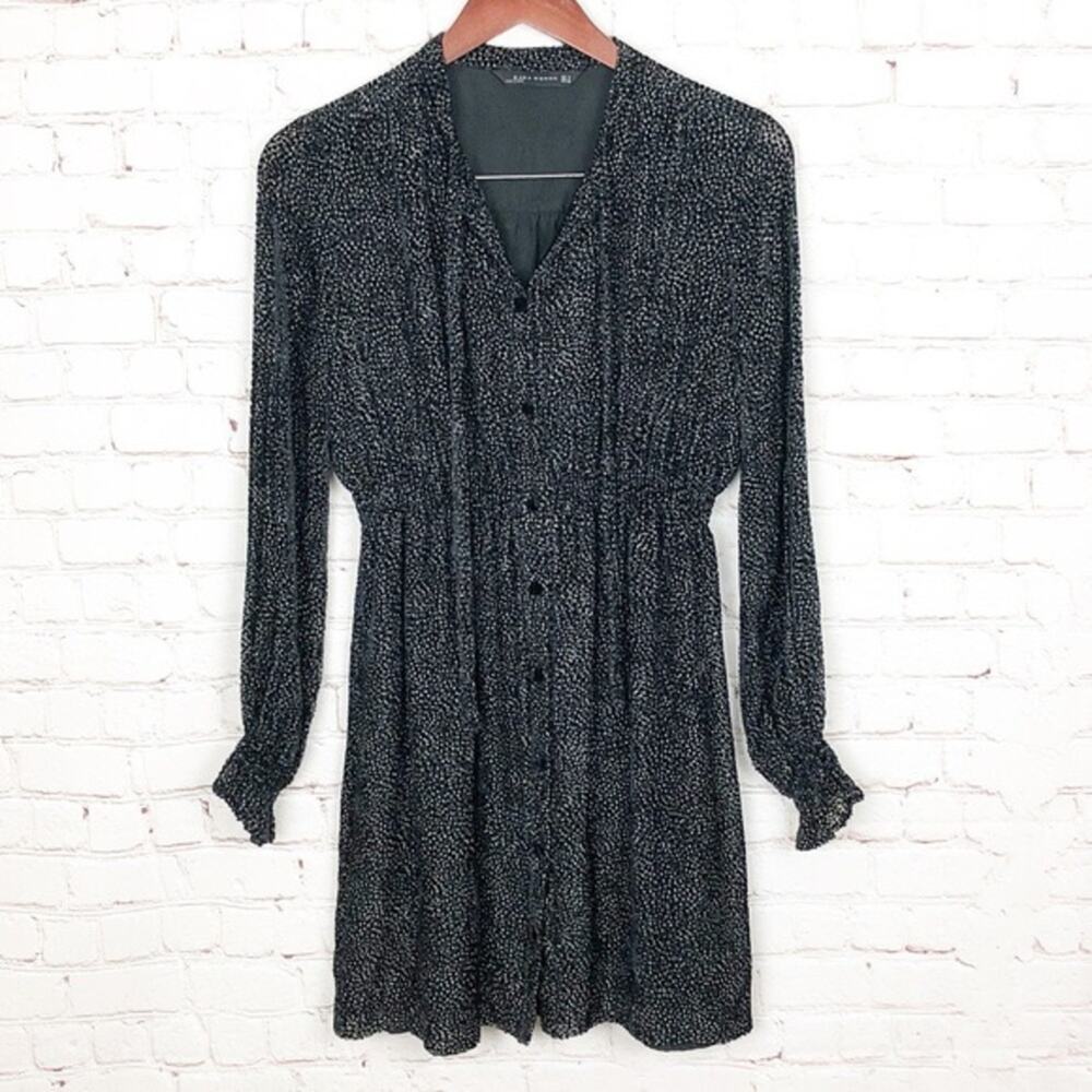 Zara Velvet Swiss Dot Dress